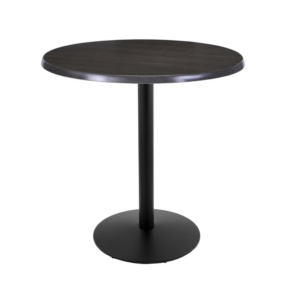 Holland Bar Stool Co 42" Tall In/Outdoor All-Season Table, 36" dia. Charcoal Top OD214-2242BWOD36RChar